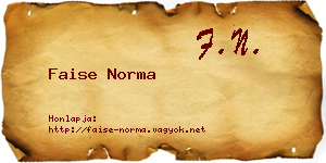 Faise Norma névjegykártya